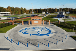 18. New centralized athletics entrance. Photo courtesy of Batesville Community School Corporation. BHS Centralized Athletics Entrance